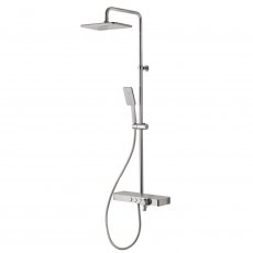 Vema Thermostatic Complete Mixer Shower with Integrated Shelf - White/Chrome