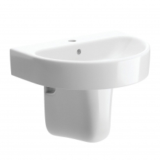 Signature Nazca Basin and Semi Pedestal 555mm Wide - 1 Tap Hole