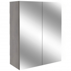 Signature Oslo 2-Door Mirrored Bathroom Cabinet 500mm Wide - Nebraska Oak