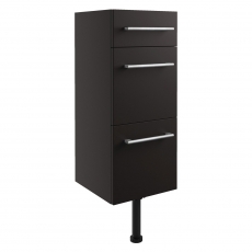 Signature Oslo Floor Standing 3-Drawer Storage Unit 300mm Wide - Matt Graphite Grey