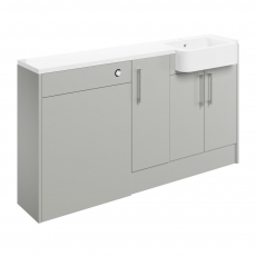 Signature Oslo RH 3-Door Combination Unit with Basin 1542mm Wide - Light Grey Gloss