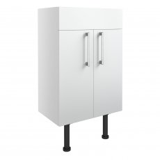 Signature Oslo Floor Standing 2-Door Vanity Unit 500mm Wide - White Gloss