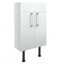Signature Oslo Floor Standing 2-Door Slim Vanity Unit 500mm Wide - White Gloss