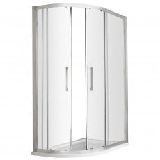 Peak Offset Quadrant Shower Enclosure with Handles 1000mm x 800mm - 8mm Glass