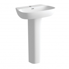 Signature Poseidon Basin and Full Pedestal 600mm Wide - 1 Tap Hole