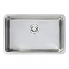 Prima+ R25 1.0 Bowl Undermount Extra Large Kitchen Sink with Waste Kit 700mm L x 450mm W - Stainless Steel