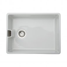 Prima 1.0 Bowl Belfast Kitchen Sink with Waste Kit 595mm L x 455mm W - White
