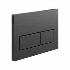 Signature Rectangular Push Button Dual Flush Plate - Black