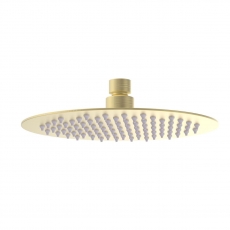 Signature Reflex Round Ultraslim Shower Head 200mm Diameter - Brushed Brass