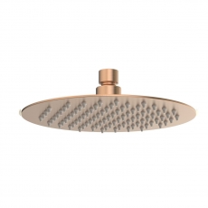 Signature Reflex Round Ultraslim Shower Head 200mm Diameter - Brushed Bronze