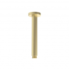 Signature Reflex Round Ceiling Mounted Shower Arm 180mm Length - Brushed Brass