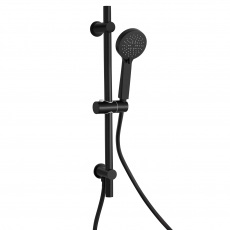 Signature Round Shower Slide Rail Kit with Three Function Handset - Matt Black