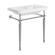 Signature Saga Basin with Chrome Washstand 810mm Wide - 1 Tap Hole