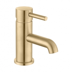 Signature Sail Mono Basin Mixer Tap Single Handle with Waste - Brushed Brass