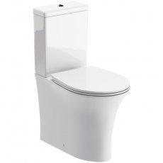 Signature Indus Rimless Close Coupled Fully Shrouded Toilet with Push Button Cistern - Soft Close Seat