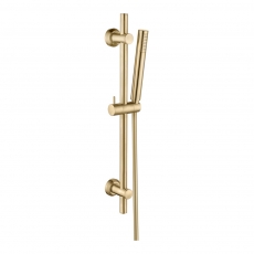 Signature Round Slide Rail Shower Kit - Brushed Brass