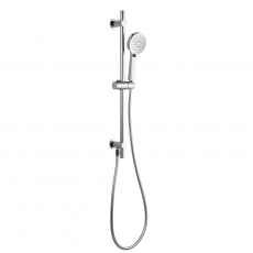 Signature Round Premium Shower Slide Rail Kit with Three Function Handset and Elbow - Chrome
