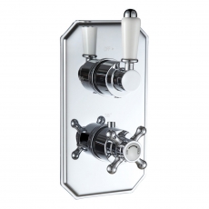 Signature Traditional Thermostatic 1 Outlet Concealed Shower Valve Dual Handle - Chrome