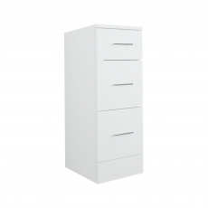 Signature Skyline Storage Unit 3-Drawer 300mm Wide - Gloss White