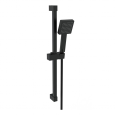 Signature Square Shower Slide Rail Kit with Single Function Handset - Matt Black