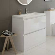 Signature Stockholm 800mm 2-Drawer Floor Standing Vanity Unit