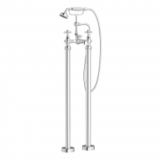 Signature Kensington Freestanding Bath Shower Mixer Tap with Shower Kit - Chrome