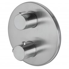 Vema Tiber Thermostatic 2 Outlet Concealed Shower Valve Dual Handle - Stainless Steel