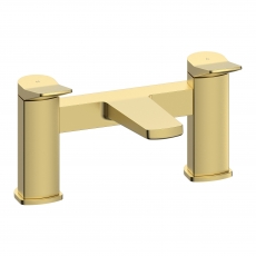 Signature Tilt Bath Filler Tap Pillar Mounted - Brushed Brass