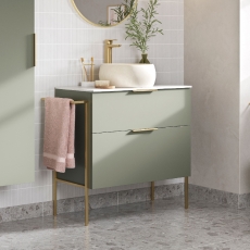 Signature Umea 800mm 2-Drawer Wall Hung Countertop Vanity Unit