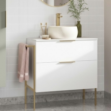 Signature Umea 800mm 2-Drawer Wall Hung Countertop Vanity Unit