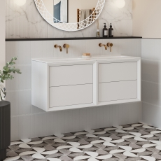 Signature Verge 1200mm 4-Drawer Wall Hung Vanity Unit with Basin