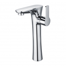 Signature Zest Tall Mono Basin Mixer Tap Single Side Lever Handle - Chrome