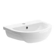 Signature Zeus Semi-Recessed Basin 500mm Wide - 1 Tap Hole
