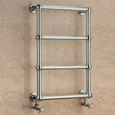 S4H Cleves Wall Mounted Heated Towel Rail 750mm H x 500mm W Chrome