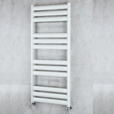 S4H Tallis Straight Heated Ladder Towel Rail 1060mm H x 500mm W - White