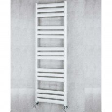 S4H Tallis Straight Heated Ladder Towel Rail 1340mm H x 600mm W - White