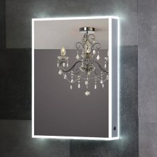 Delphi Berg 1-Door Mirrored Bathroom Cabinet 725mm H x 525mm W - Aluminium