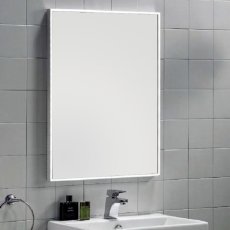 Delphi Ferrara LED Strip Bathroom Mirror with Demister Pad 800mm H x 600mm W