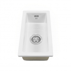 The 1810 Company Argilla 1 Bowl Fireclay Kitchen Sink 250mm Wide - White