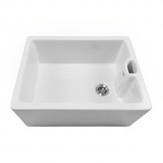 The 1810 Company Argilla 1 Bowl Fireclay Kitchen Sink 595mm Wide - White