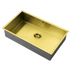 The 1810 Company Axixuno 700U 1.0 Bowl Undermount Kitchen Sink - Gold Brass