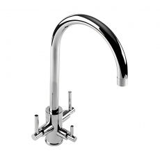 The 1810 Company Curvato Trio Water Filter Kitchen Sink Mixer Tap - Chrome