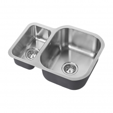 The 1810 Company Etroduo 589/450U 1.5 Bowl Undermount Kitchen Sink - Right Handed
