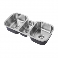 The 1810 Company Etrotrio 960/450U 3.0 Bowl Kitchen Sink - Stainless Steel