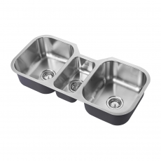 The 1810 Company Etrotrio 960/450U 3.0 Bowl Undermount Kitchen Sink - Stainless Steel