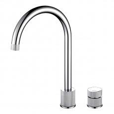 The 1810 Company Finire 2 Hole Design Kitchen Sink Mixer Tap - Chrome