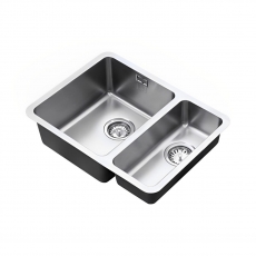 The 1810 Company Luxsoplusduo25 340/180U 1.5 Bowl Undermount Kitchen Sink - Left Handed