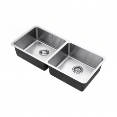 The 1810 Company Luxsoplusduo25 450/450U 2.0 Bowl Undermount Kitchen Sink - Stainless Steel