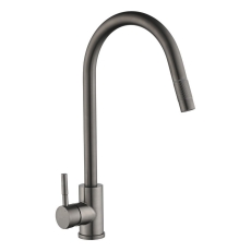 The 1810 Company Ritrarre QFit Flex Pull Out Kitchen Sink Mixer Tap - Gunmetal