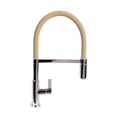The 1810 Company Spirale Chrome Spout Sink Mixer Tap with Flexible Hose - Concrete